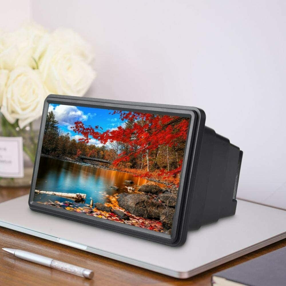12-Inch Portable HD Smartphone Screen Enlarger with Adjustable Stand – 3D Video Enhancer for Superior Viewing Experience