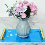 Large Safe Silicone Tray Mould Artist Mold Irregular Coaster Resin Craft Art DIY + 2 Handles - Side View