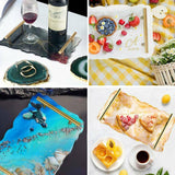 Large Safe Silicone Tray Mould Artist Mold Irregular Coaster Resin Craft Art DIY + 2 Handles - Top-Down View