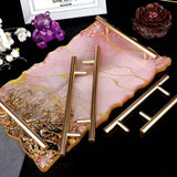 Large Safe Silicone Tray Mould Artist Mold Irregular Coaster Resin Craft Art DIY + 2 Handles - 45-Degree Angle