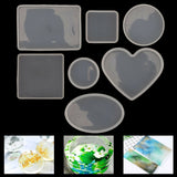 18-Piece Versatile Silicone Coaster Mold Set for Creative Epoxy Resin Projects