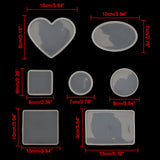18-Piece Versatile Silicone Coaster Mold Set for Creative Epoxy Resin Projects - Front View