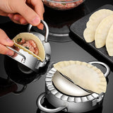 Dumpling Maker Set Stainless Steel Dough Press Making Mold Mould Tool AU - Rear View