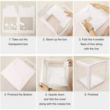 ONE Balloons Box Clear Gift Boxes Gift Birthday Baby Shower Party AU - Front View