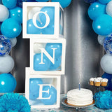 ONE Balloons Box Clear Gift Boxes Gift Birthday Baby Shower Party AU - Low Angle