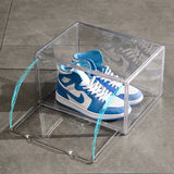 Shoe Display Box Clear Container Stackable Boxes Storage Case - Side View