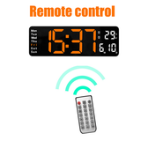 13 Orange Large Digital Big Jumbo LED Wall Desk Clock Display With Temperature Calendar