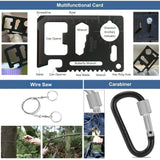 Tactical Emergency Survival Kit Outdoor Sports Hiking Camping SOS Tool Equipment - Top-Down View