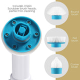 Electric Cordless Spin Scrubber Super Power Scrubber Turbo Scrub Clean Brush - Top-Down View