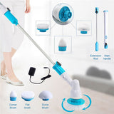 10PCS Rechargeable Spin Scrubber Electric Turbo Scrub Cleaning Brush Cordless Kit - 45-Degree Angle