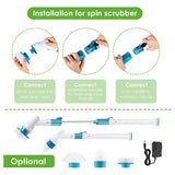 10PCS Rechargeable Spin Scrubber Electric Turbo Scrub Cleaning Brush Cordless Kit - Extra Image