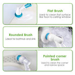 5PCS Rechargeable Spin Scrubber Electric Turbo Scrub Cleaning Brush Cordless Kit