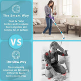 5PCS Rechargeable Spin Scrubber Electric Turbo Scrub Cleaning Brush Cordless Kit - Rear View