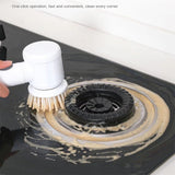 Wireless Electric Cordless Spin Scrubber Super Power Handheld Cleaning Brush - Side View