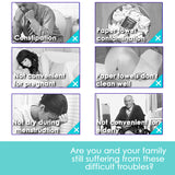 Toilet Bidet Seat Hygiene Water Wash Clean Unisex Easy Attachment Dual Nozzles - Side View