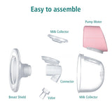 Portable Electric Breast Pump Wearable USB Silent Hands-Free Automatic Milker - Rear View
