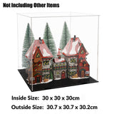 30x30x30CM Acrylic Display Case Dustproof Box Action Figure Model Car Collection - Front View