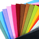 80PCS Non Woven Felt Fabric Sheets 15X15cm Mixed Color Kids Handcraft DIY Art - Low Angle