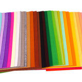80PCS Non Woven Felt Fabric Sheets 15X15cm Mixed Color Kids Handcraft DIY Art - Side View