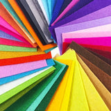 80PCS Non Woven Felt Fabric Sheets 15X15cm Mixed Color Kids Handcraft DIY Art - Front View