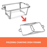 9L Chafing Dish Set Buffet Pan Bain Marie Bow Stainless Steel Food Warmer - Top-Down View