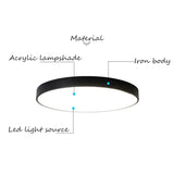 30CM LED Ceiling Light Modern Surface Mount Flush Panel Downlight Ultra-thin - Extra Image