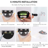 4PCS Solar Powered LED Wall Lights Door Fence Lights Outdoor Garden Lamp Light - Side View