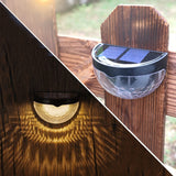 4PCS Solar Powered LED Wall Lights Door Fence Lights Outdoor Garden Lamp Light - 45-Degree Angle
