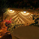 4PCS Solar Powered LED Wall Lights Door Fence Lights Outdoor Garden Lamp Light - Close-Up Angle