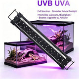 40cm Adjustable Reptile 10.0UVA UVB Lamps LED Light for Reptile Tanks Pet Lighting System - 45-Degree Angle