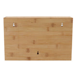 3 Grids Bamboo Food Wrap Dispenser Cutter Foil Cling Film Storage Holder Box Kitchen - Side View