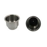 4PCS Stainless Drink Cup Holder Insert for Boat/Car/Truck RV/Camper/Yacht/Sofa - Front View