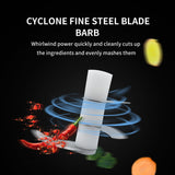 250ML Electric Garlic Food Chopper Vegetable Chopper Grinder Blender Crusher+100ML Cup - Top-Down View
