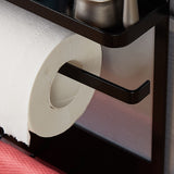 Refrigerator Storage Rack Magnetic Holder With Hooks Paper Spice Jars Storage Shelf - Close-Up Angle