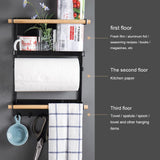 Refrigerator Storage Rack Magnetic Holder With Hooks Paper Spice Jars Storage Shelf - Extra Image