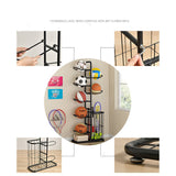 Basketball Soccer Storage Rack Sport Ball Organizer Ball Holder Display Stand With Basket - Rear View