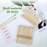 6x100g Hard Wax Beans Remover With 20 Wooden Sticks - Top-Down View