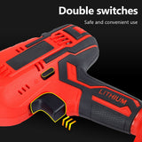 Red Cordless Electric Reciprocating Saw Cutter w+ Blades For Makita Battery - Rear View