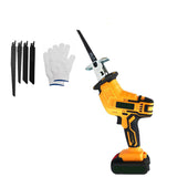 Yellow Cordless Electric Reciprocating Saw Cutter w+ Blades For Makita Battery - 45-Degree Angle
