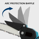 6 Mini Cordless Electric Chainsaw 2X Battery Powered Wood Cutter Rechargeable - Extra Image