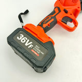 6 Mini Orange Cordless Electric Chainsaw 2X Battery-Powered Wood Cutter Rechargeable
