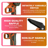 6 Mini Orange Cordless Electric Chainsaw 2X Battery-Powered Wood Cutter Rechargeable