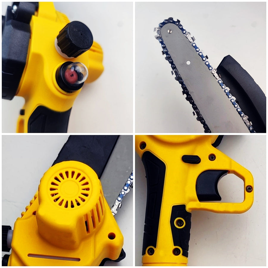 36V 8" Mini Cordless Electric Chainsaw 2XBattery 36V Wood Cutter Rechargeable, Electric