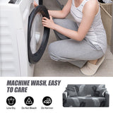 2 Sofa Covers Seater High Stretch Lounge Slipcover Protector Couch Cover - Side View