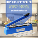 300mm Impulse Heat Sealer Sealing SAA Machine Electric Plastic Poly Bag - Front View