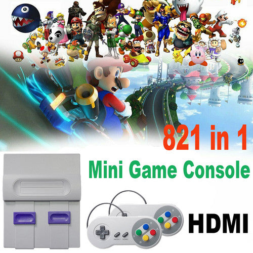 821 Games in 1 HDMI Retro Mini Game Console Classic Video Game with 2 Controller