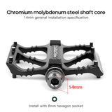 1 Pair Bicycle Pedal Mountain Road Bike Cycling Anti Slip Bearing Pedals - Front View