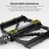 1 Pair Bicycle Pedal Mountain Road Bike Cycling Anti Slip Bearing Pedals - Top-Down View