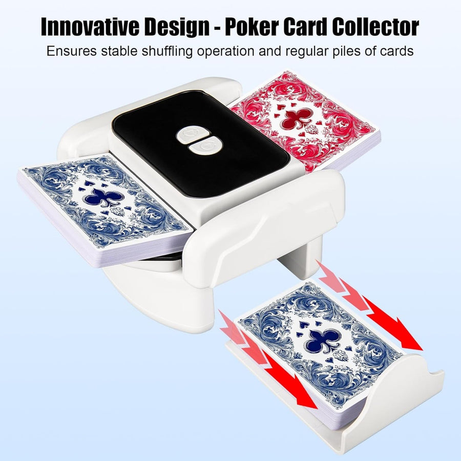 2 Deck Automatic Card Shuffler Board Game Poker Playing Cards Shuffling Machine
