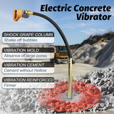 1800W Portable Handheld Electric Concrete Cement Mixing Vibrator w/Flexible Hose - Rear View
